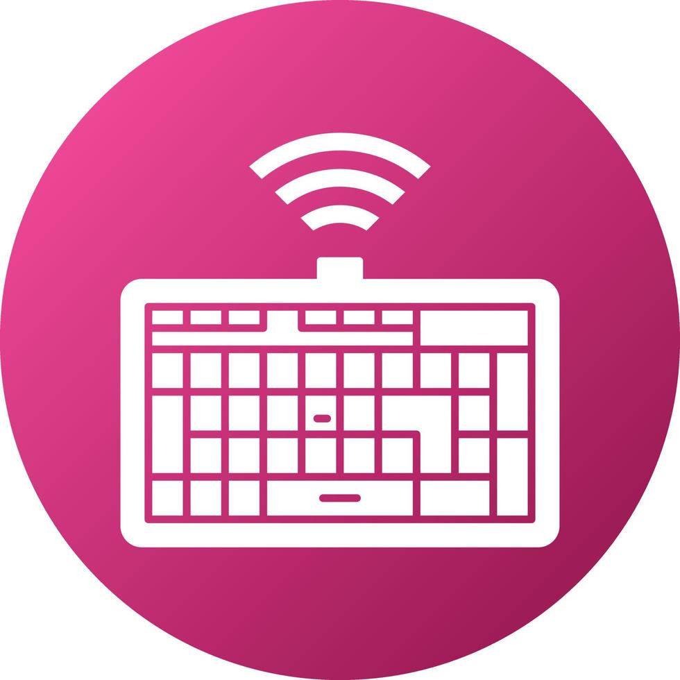 estilo de icono de teclado inalámbrico vector