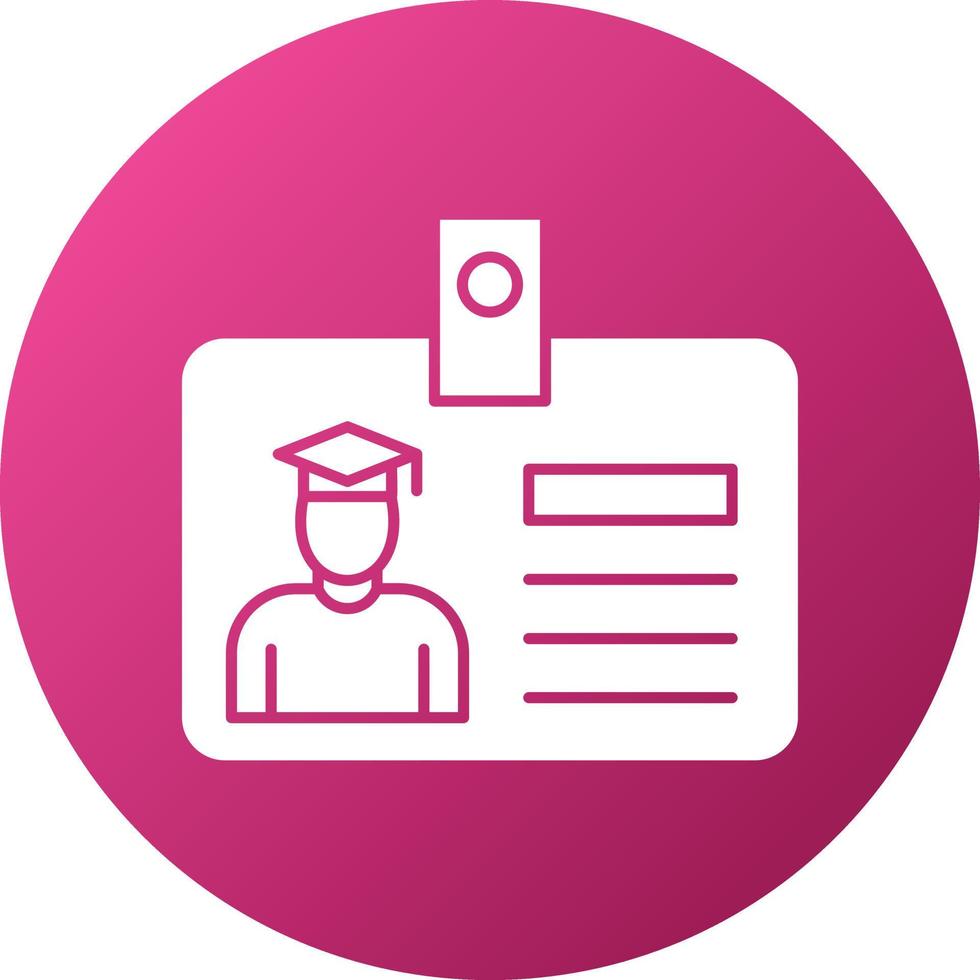 Student Card Icon Style vector