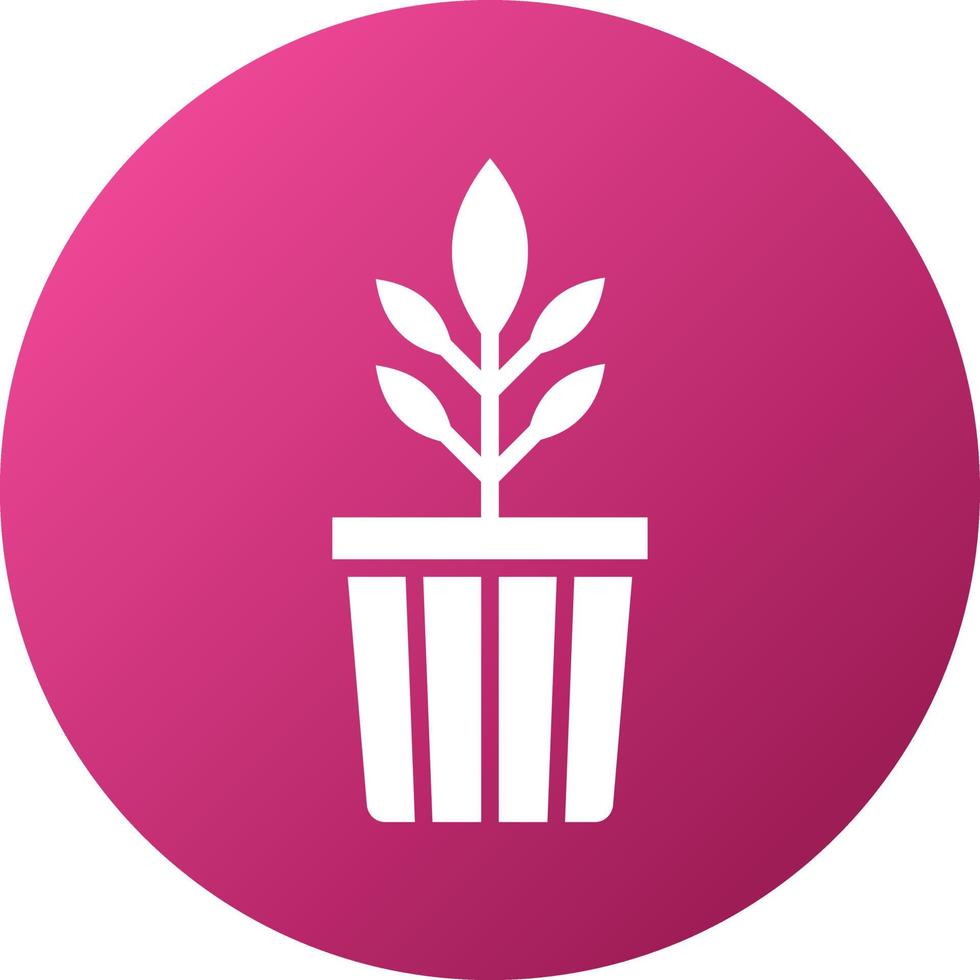 Plant Pot Icon Style vector