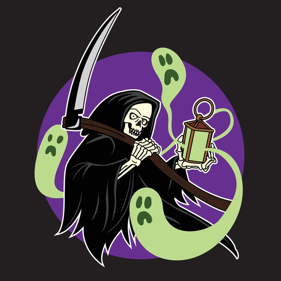 grim reaper illustration vector