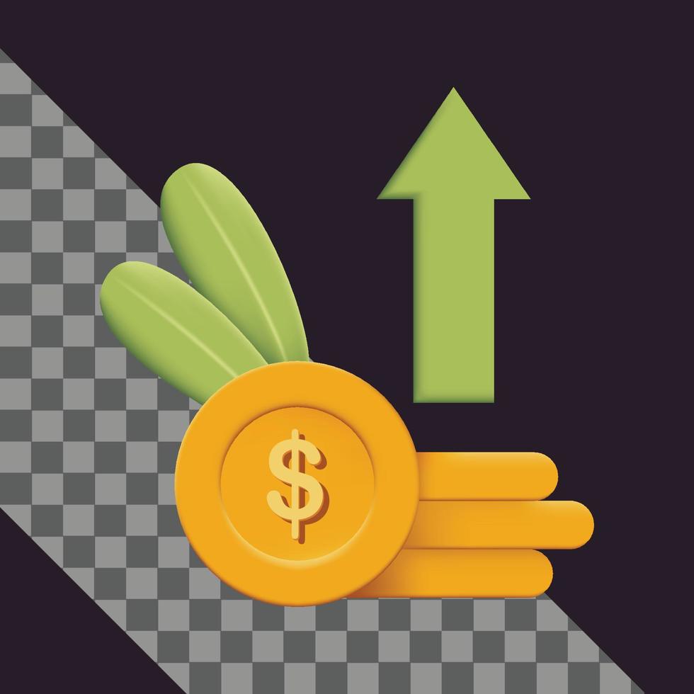 Money growth illustration vector