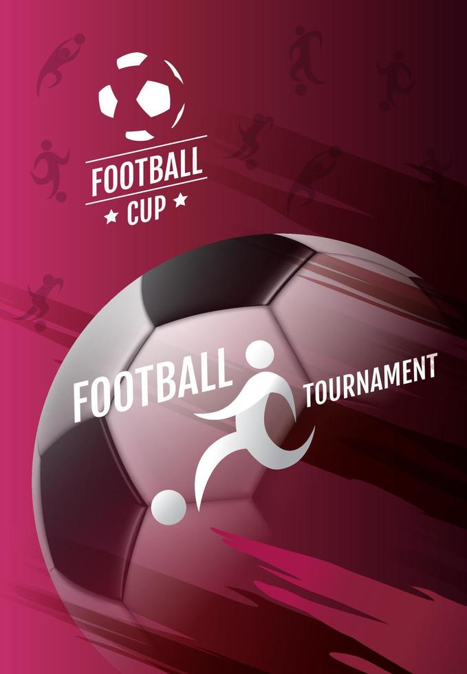 football tournament, soccer, layout template design vector