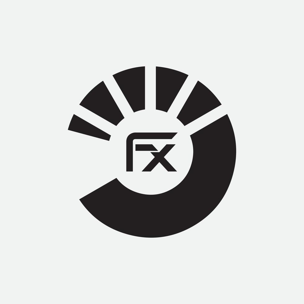 FX letter logo design vector
