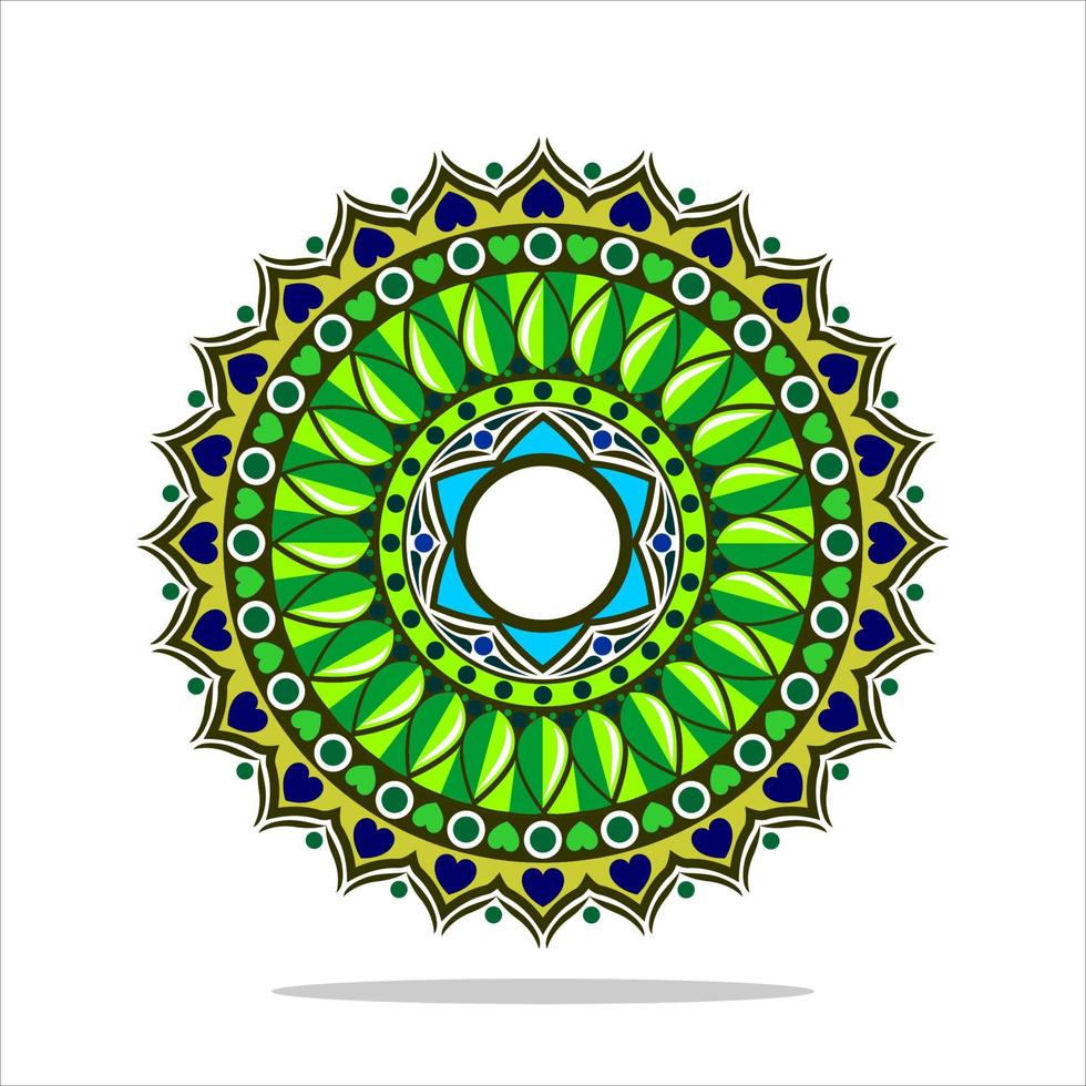 Modern mandala art vector design with a beautiful mix of colors Free Vector