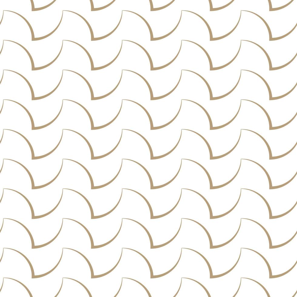 Modern vector seamless illustration. Linear gold pattern on a white background. Ornamental pattern for leaflets, printing, wallpaper, backgrounds