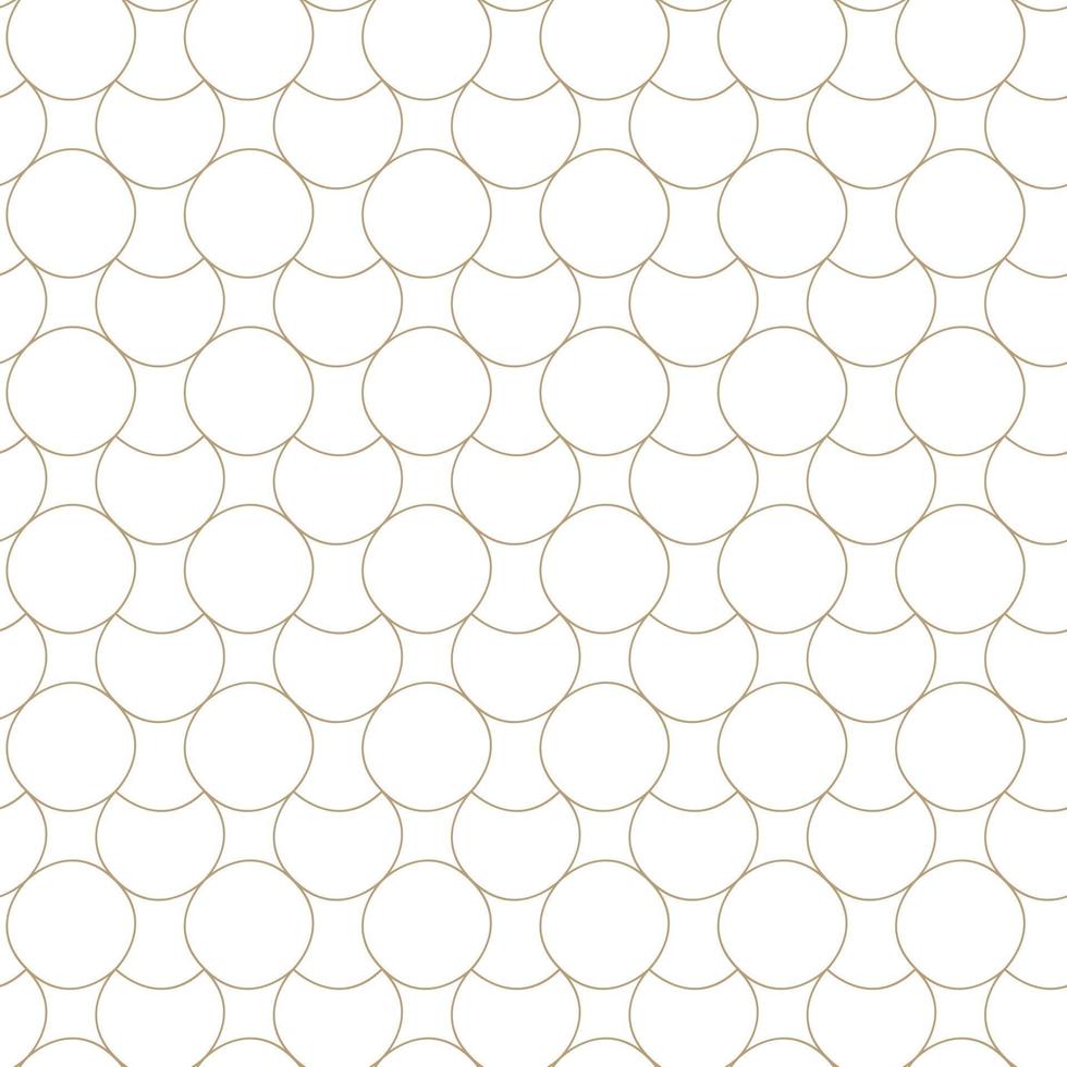 Modern vector seamless illustration. Linear gold pattern on a white background. Ornamental pattern for leaflets, printing, wallpaper, backgrounds