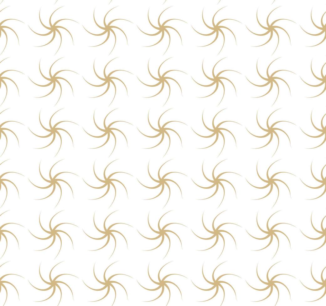 Modern vector seamless illustration. Linear gold pattern on a white background. Ornamental pattern for leaflets, printing, wallpaper, backgrounds