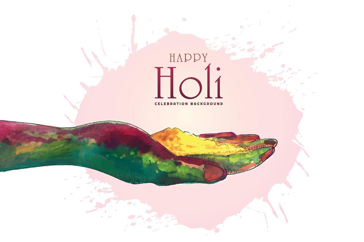 Holi celebration colorful splash for indian festival background vector