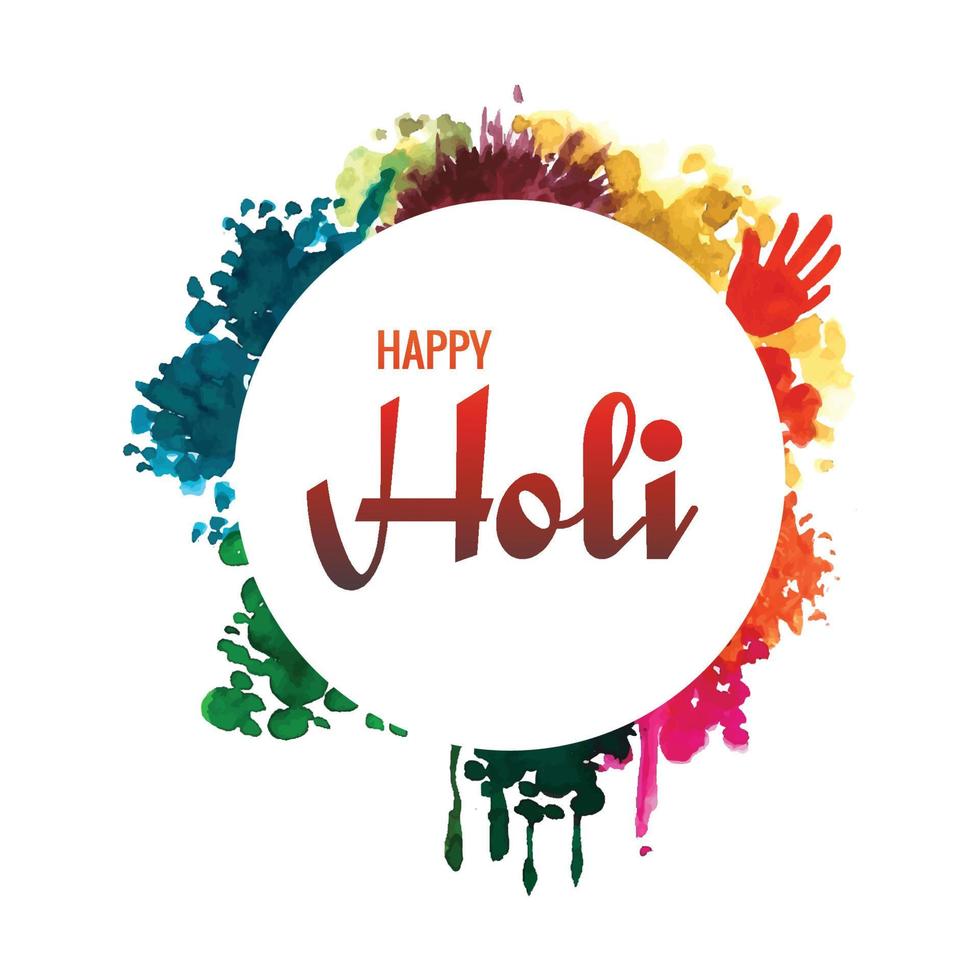 Indian holi traditional festival of colors card background vector