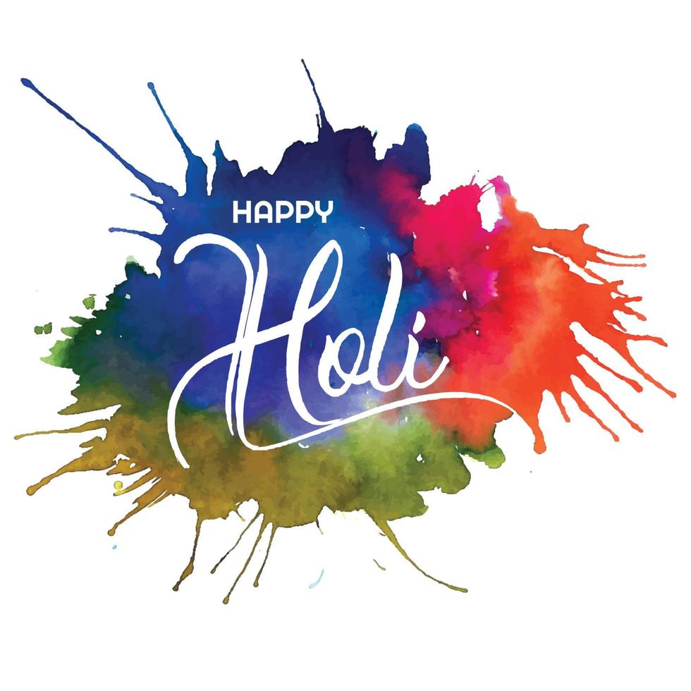 Holi celebration colorful splash for indian festival background vector