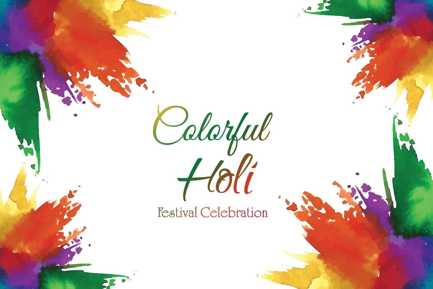 Holi celebration colorful splash for indian festival background vector