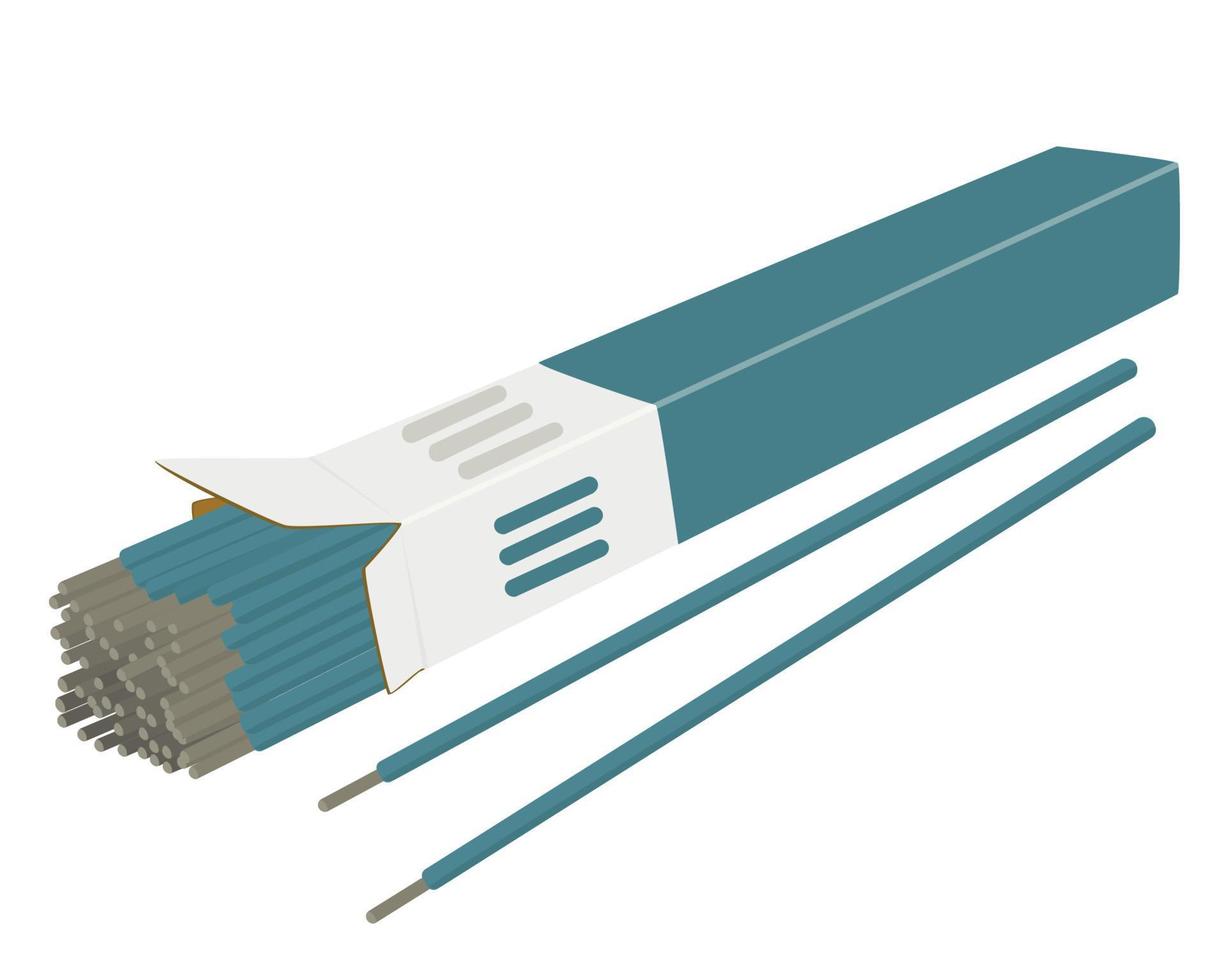 Packaging of welding electrodes. vector