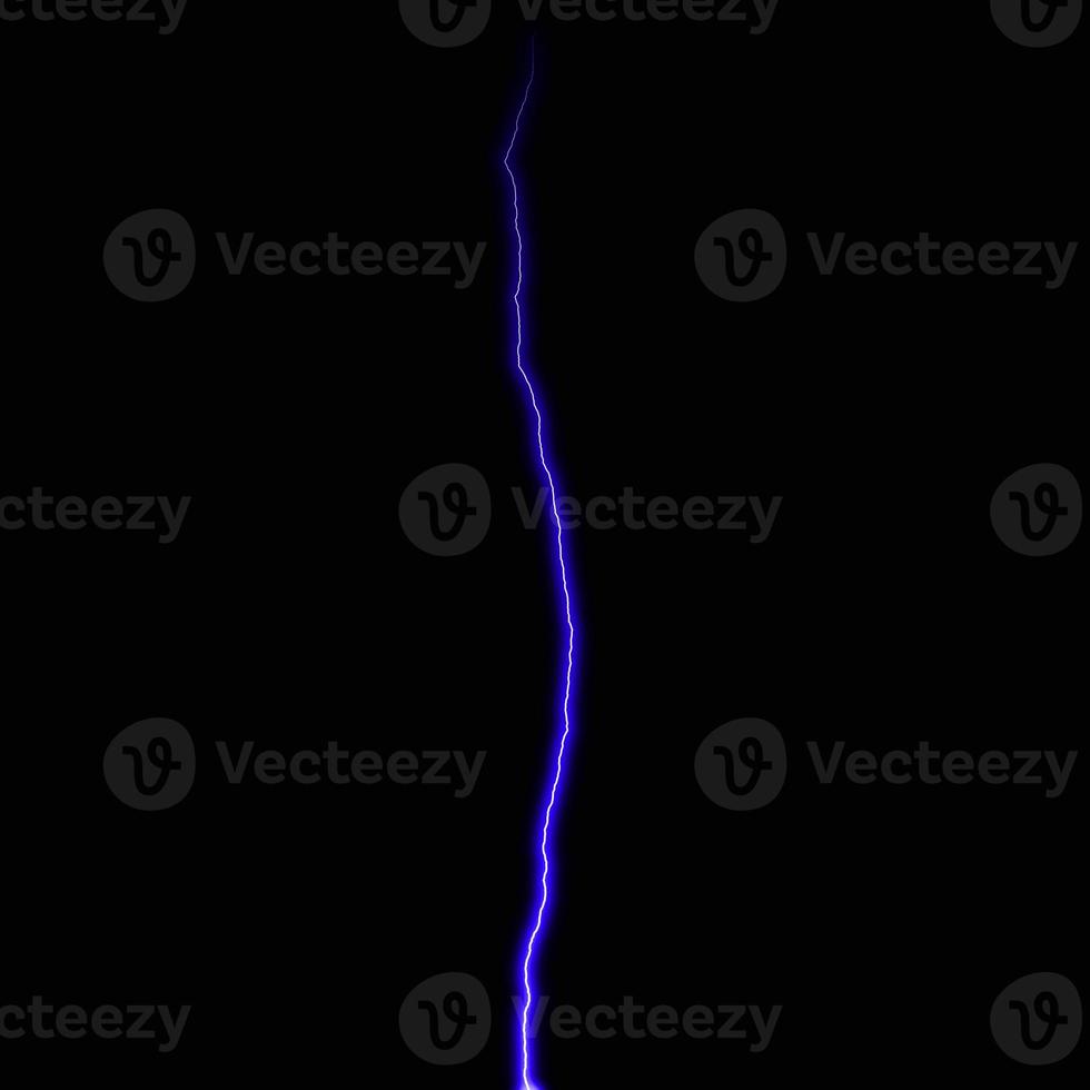 abstract dark blue lighting natural thunder realistic magic overlay bright glowing effect on black. photo