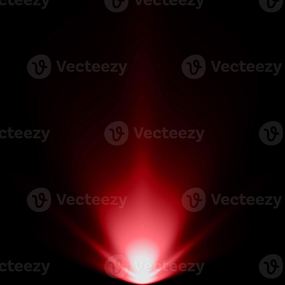 abstract light red spotlight warm ray light effect overlay realistic falling snowflakes pattern on black. photo