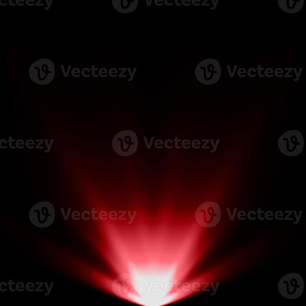 abstract light red spotlight warm ray light effect overlay realistic falling snowflakes pattern on black. photo