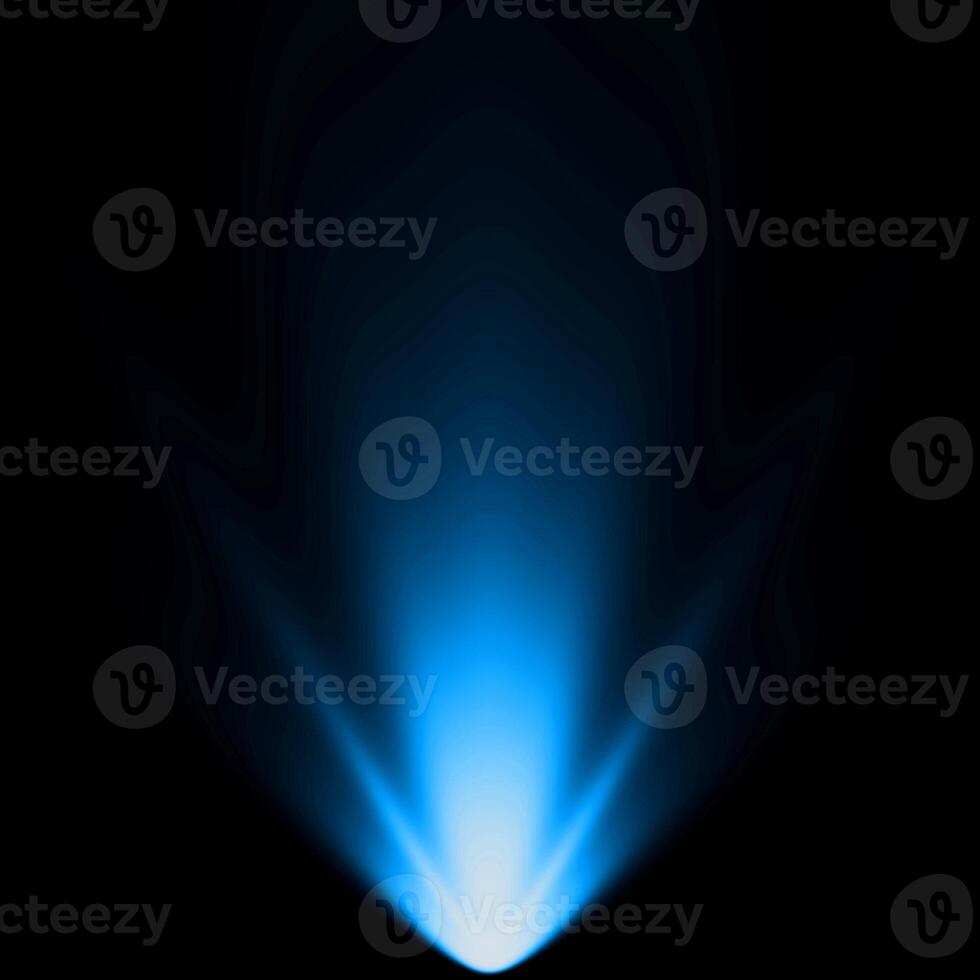 abstract light blue spotlight warm ray light effect overlay realistic falling snowflakes pattern on black. photo