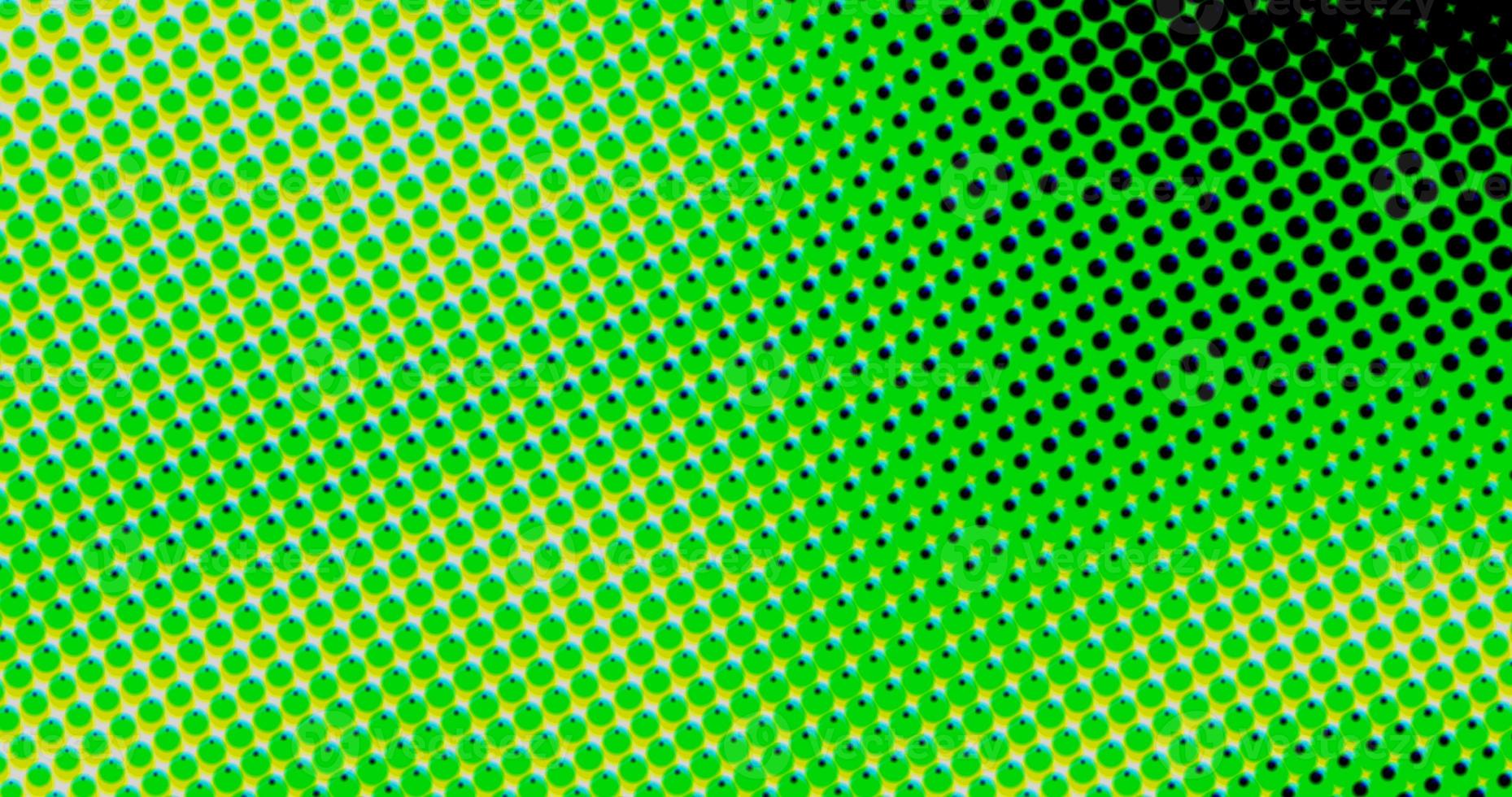 abstract light green dots grid halftone wave futuristic twisted pattern with circle minimalism geometry texture on black. photo