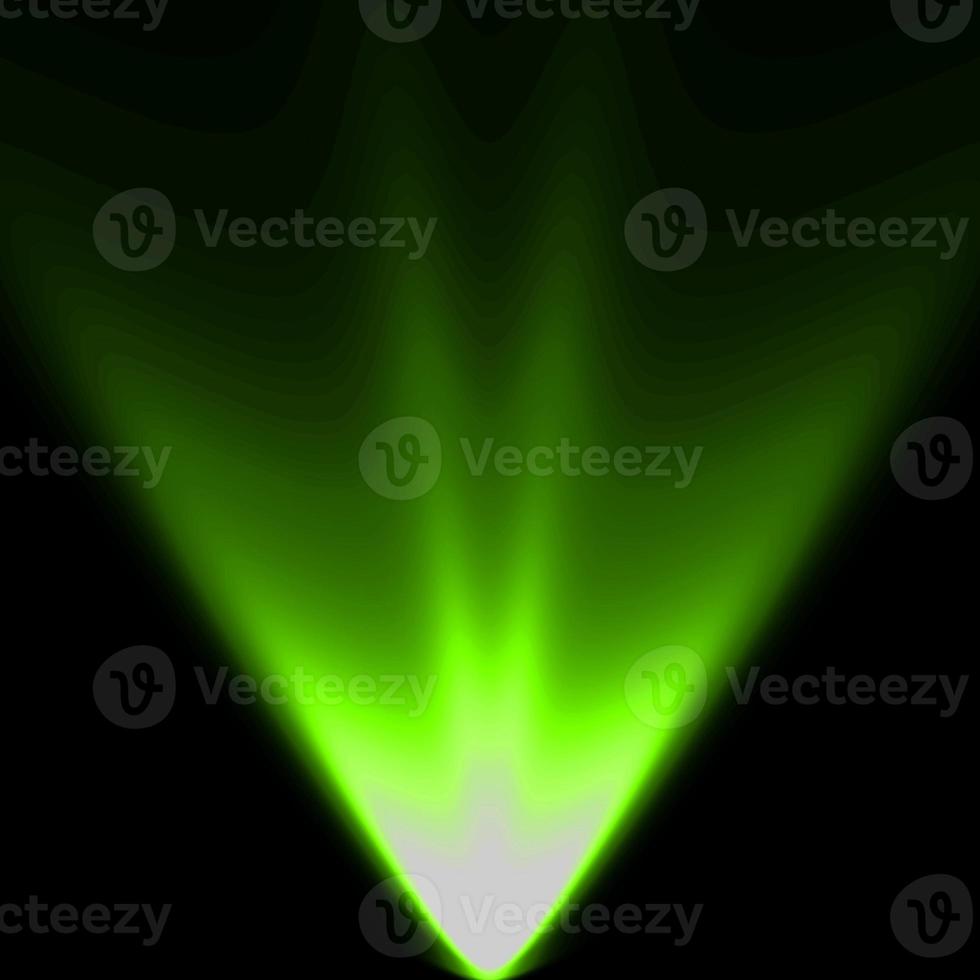 abstract light green spotlight warm ray light effect overlay realistic falling snowflakes pattern on black. photo