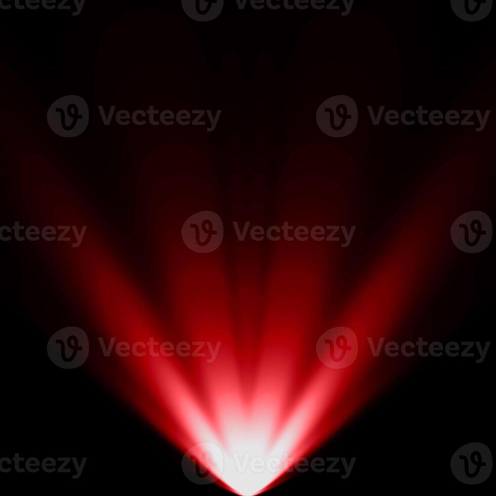 abstract light red spotlight warm ray light effect overlay realistic falling snowflakes pattern on black. photo