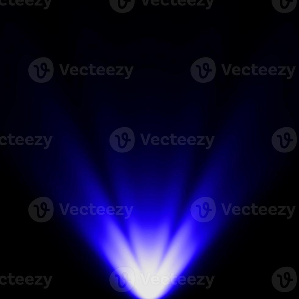 abstract dark blue spotlight warm ray light effect overlay realistic falling snowflakes pattern on black. photo