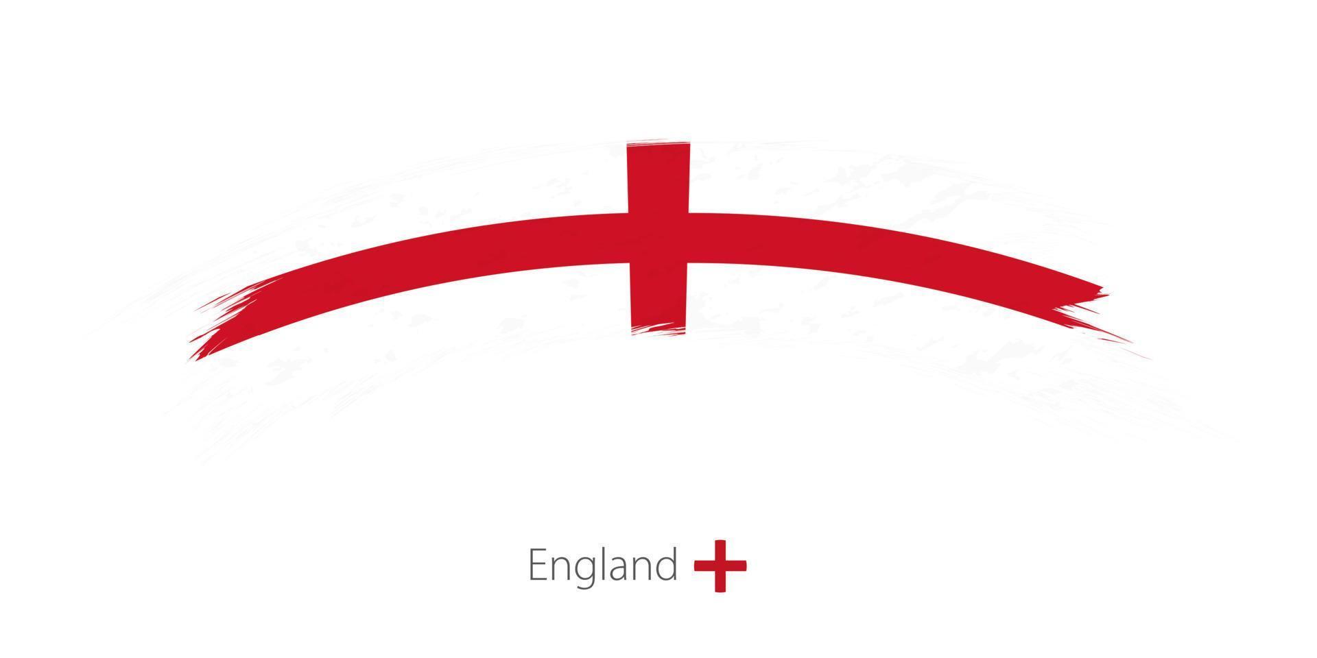 bandera de inglaterra en un trazo de pincel redondeado. vector