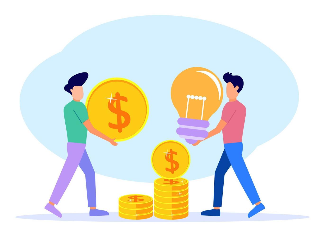 Illustration vector graphic cartoon character of business cooperation
