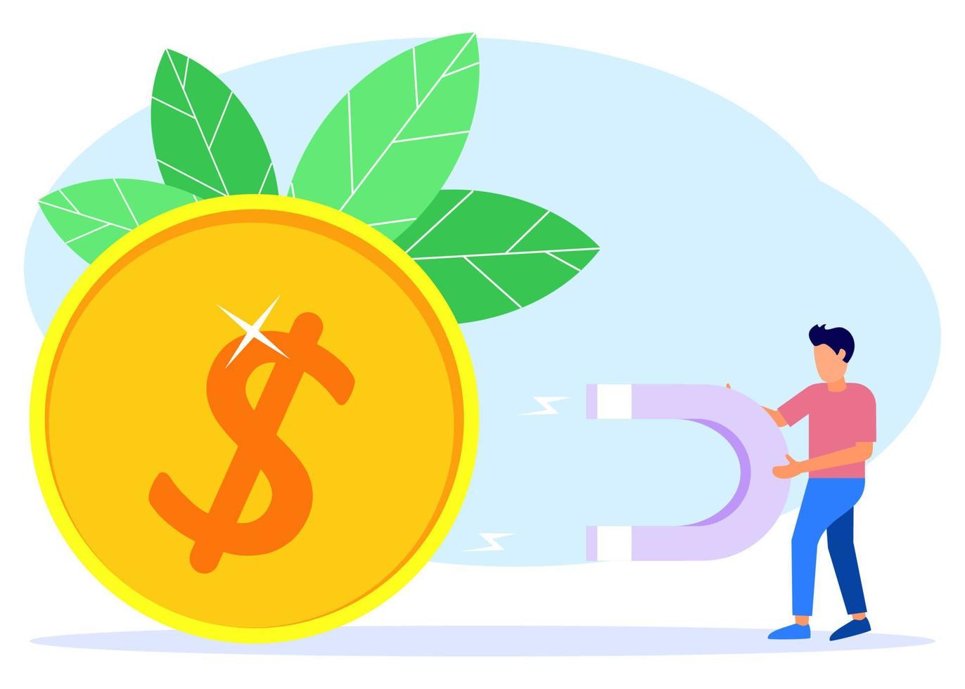 Illustration vector graphic cartoon character of business profit