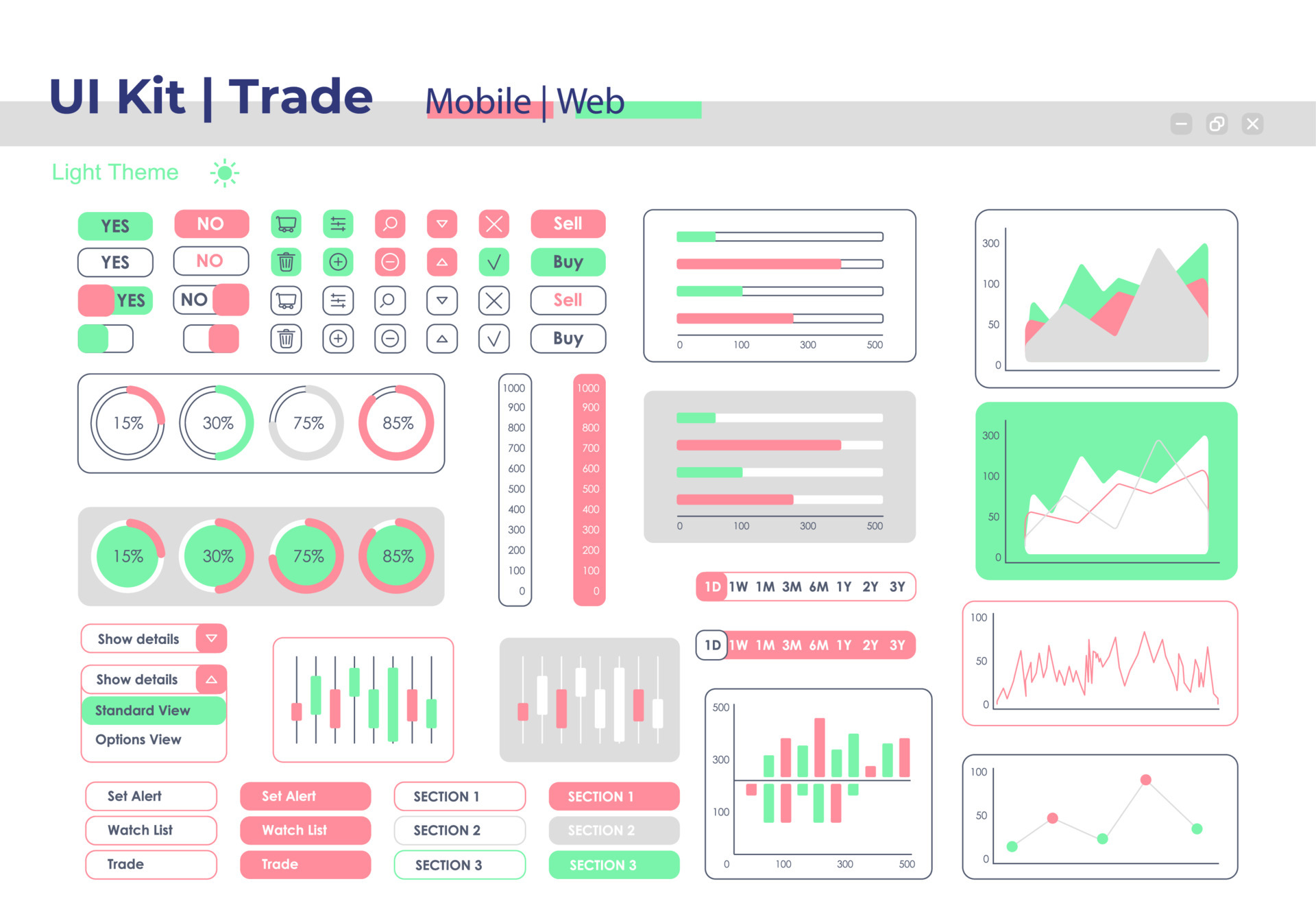 Kit element. Elements kit. дашборд вектор. trade ui.