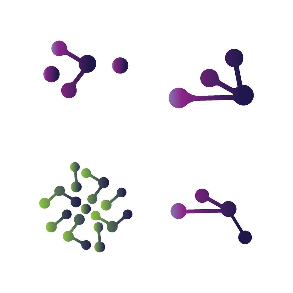 molecule logo vector