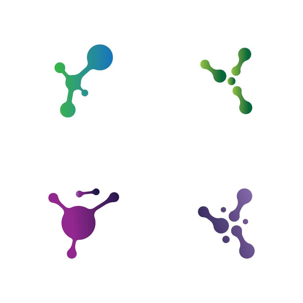 molecule logo vector