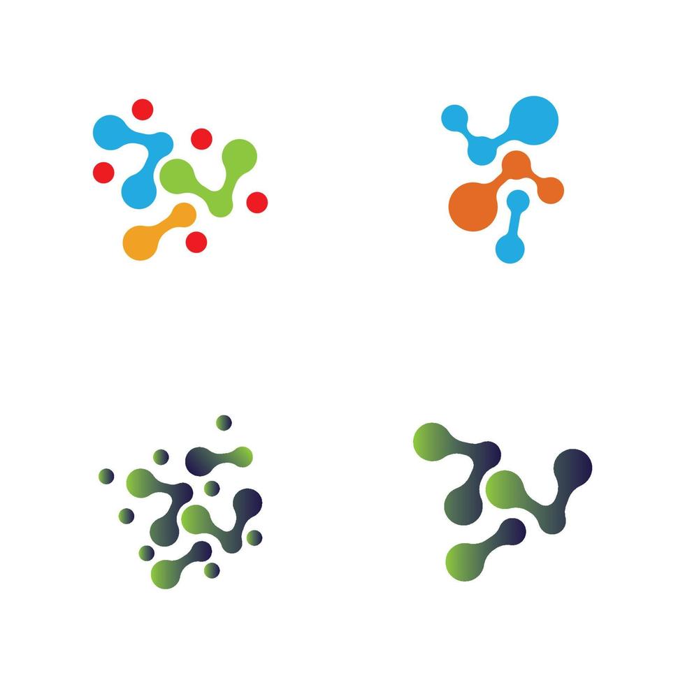 molecule logo vector