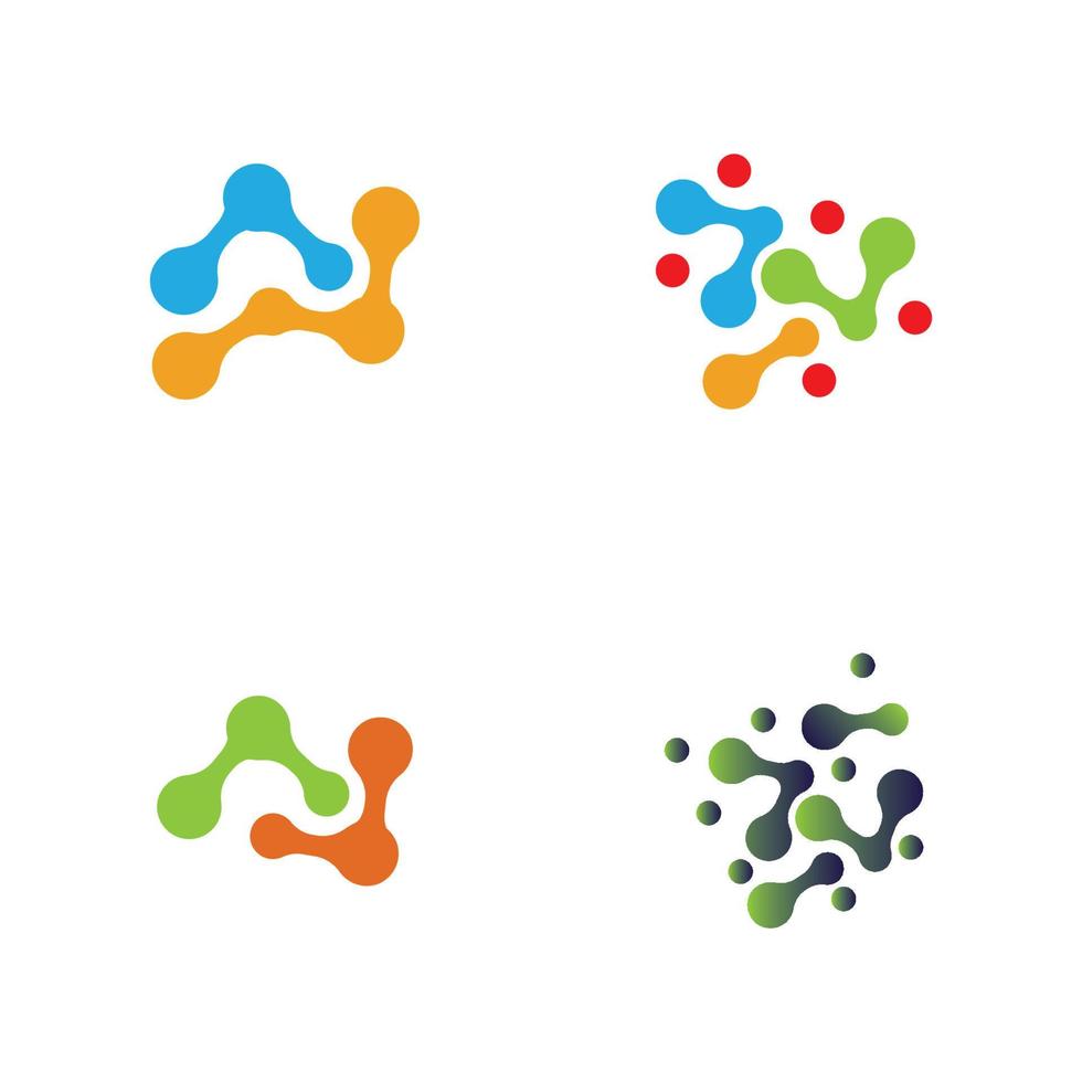 molecule logo vector