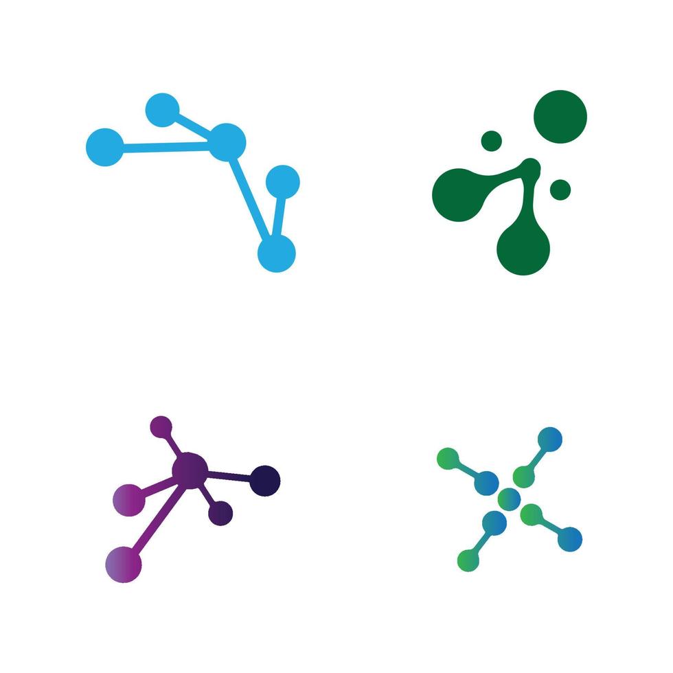 molecule logo vector