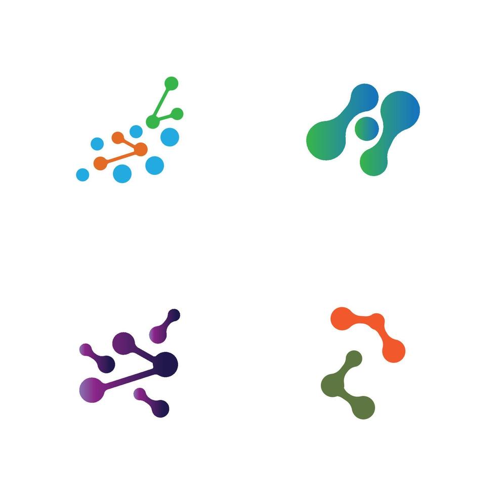 molecule logo vector