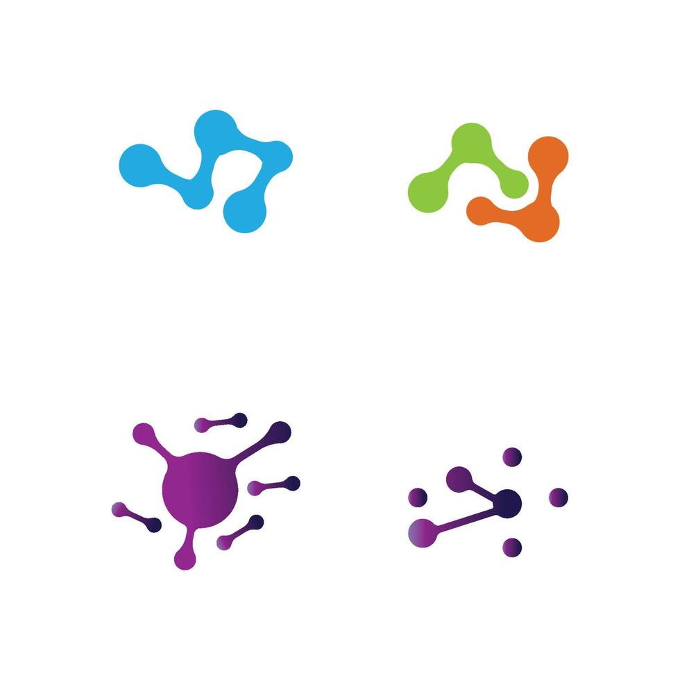 molecule logo vector