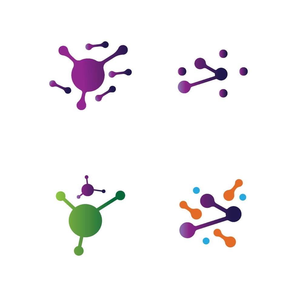 molecule logo vector