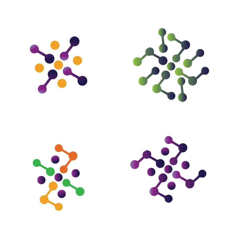 molecule logo vector