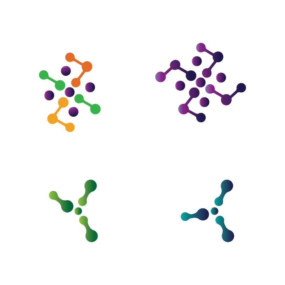 molecule logo vector