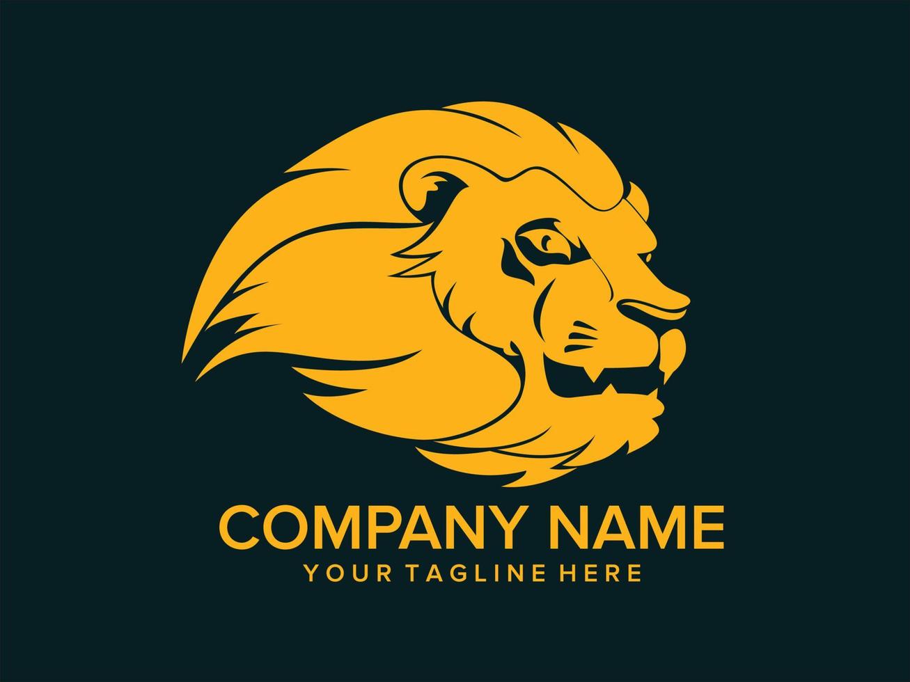 lion head logo that looks fierce and dashing vector