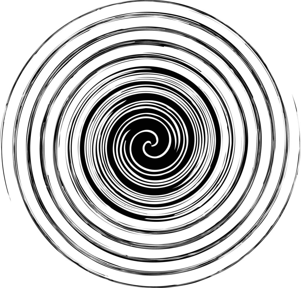 espiral blanco y negro abstracto con textura vector