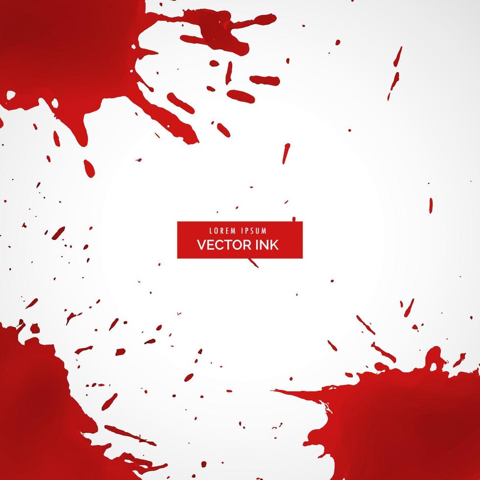 red ink splash collection vector