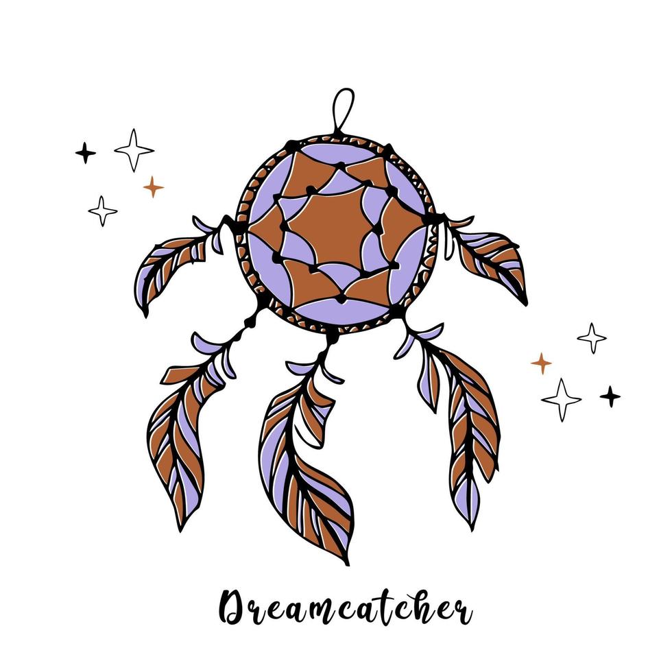 Dreamcatcher. Esoteric. Boho. Vector. vector