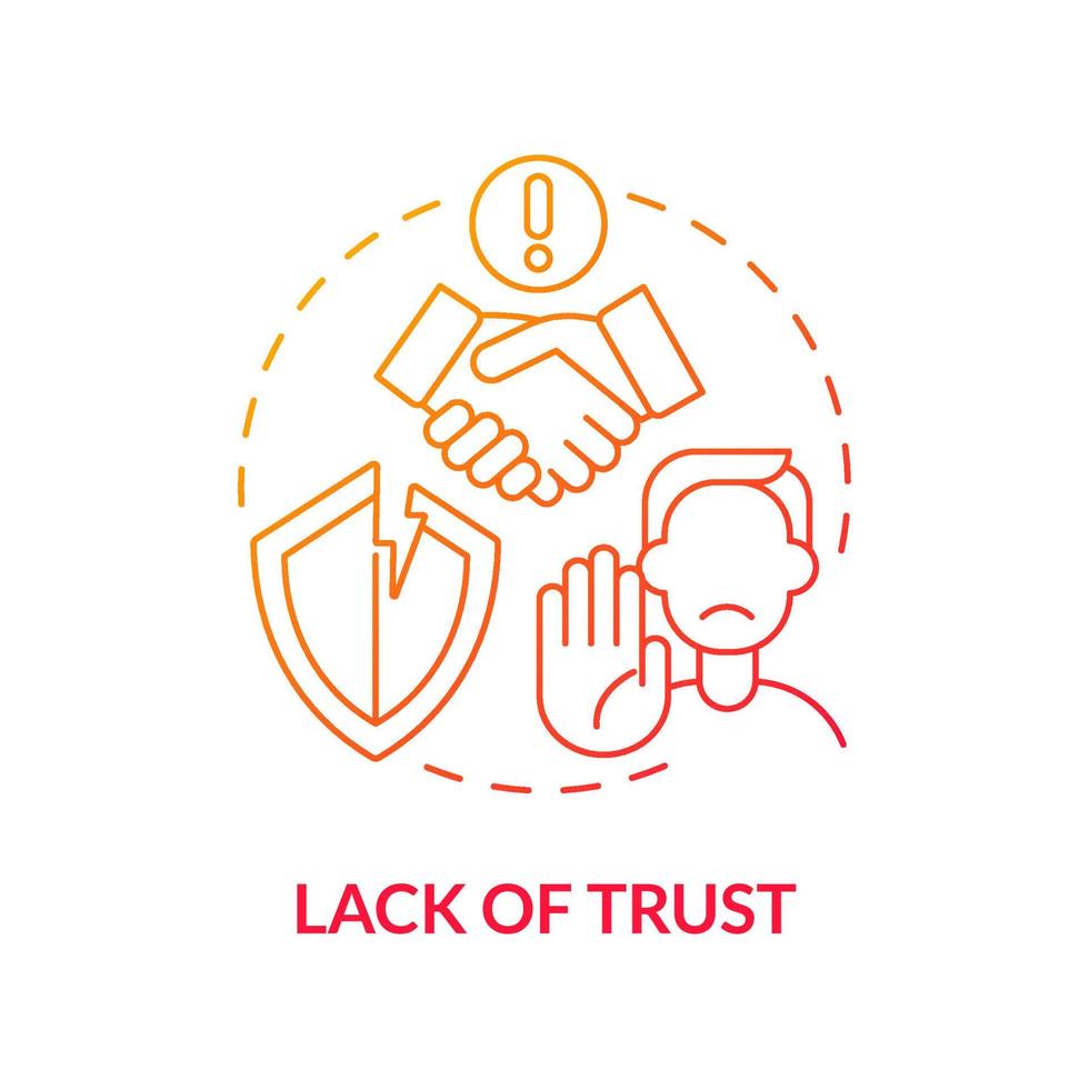 Relationships without trust concept icon. Unreliable and lying partner. Constant accusation. Honesty issues abstract idea thin line illustration. Vector isolated outline color drawing
