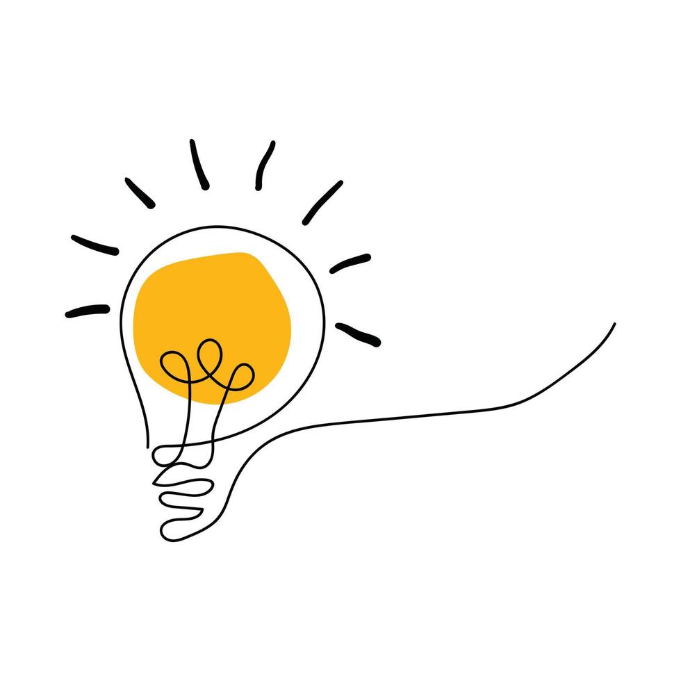 bulb line art vector design