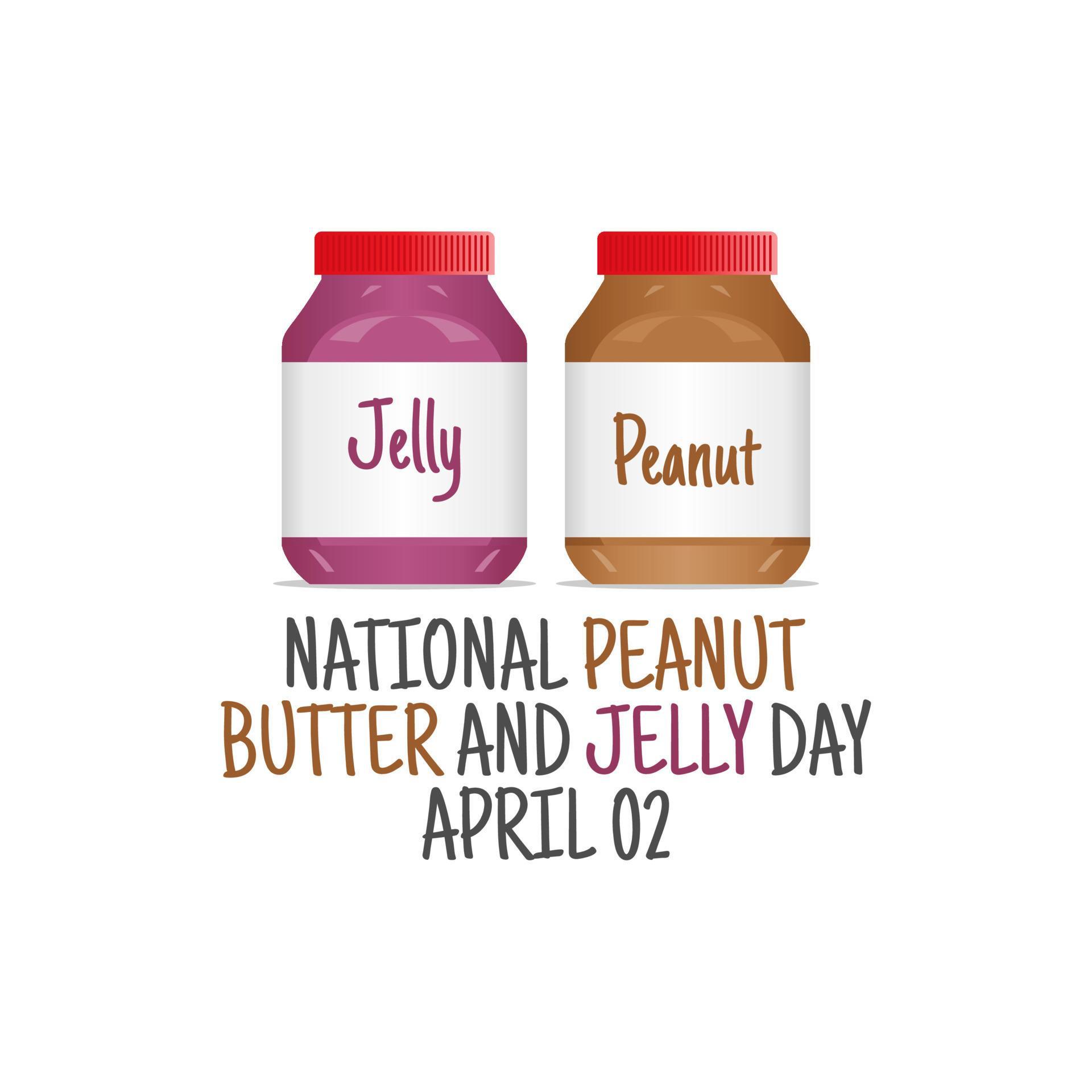 vector graphic of national peanut butter and jelly day good for