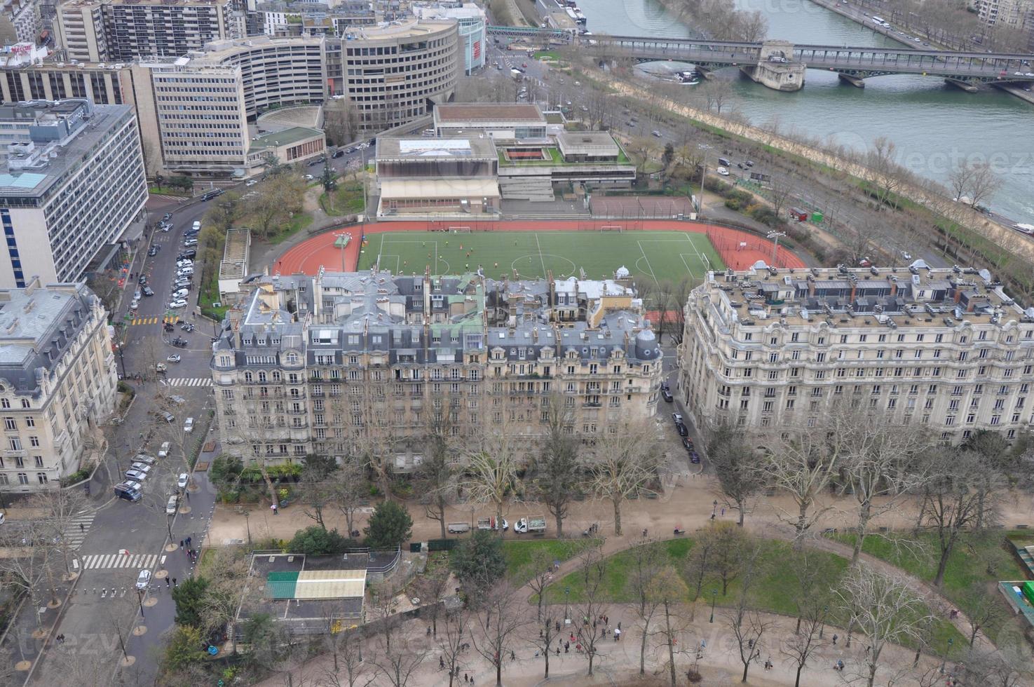 Aerial view of Paris photo