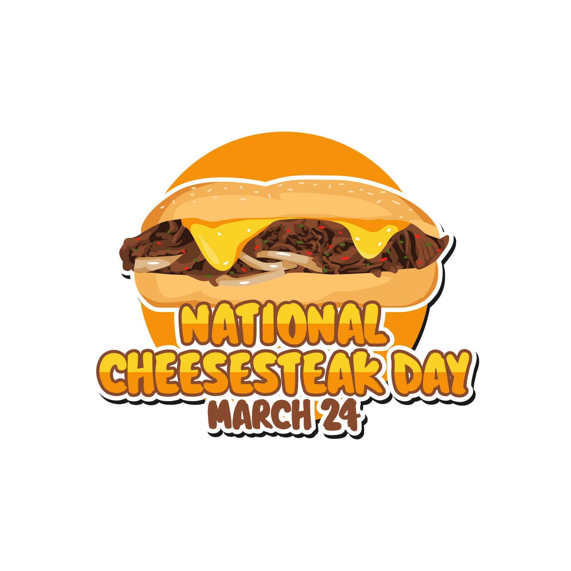 vector graphic of national cheesesteak day good for national cheesesteak day celebration. flat
