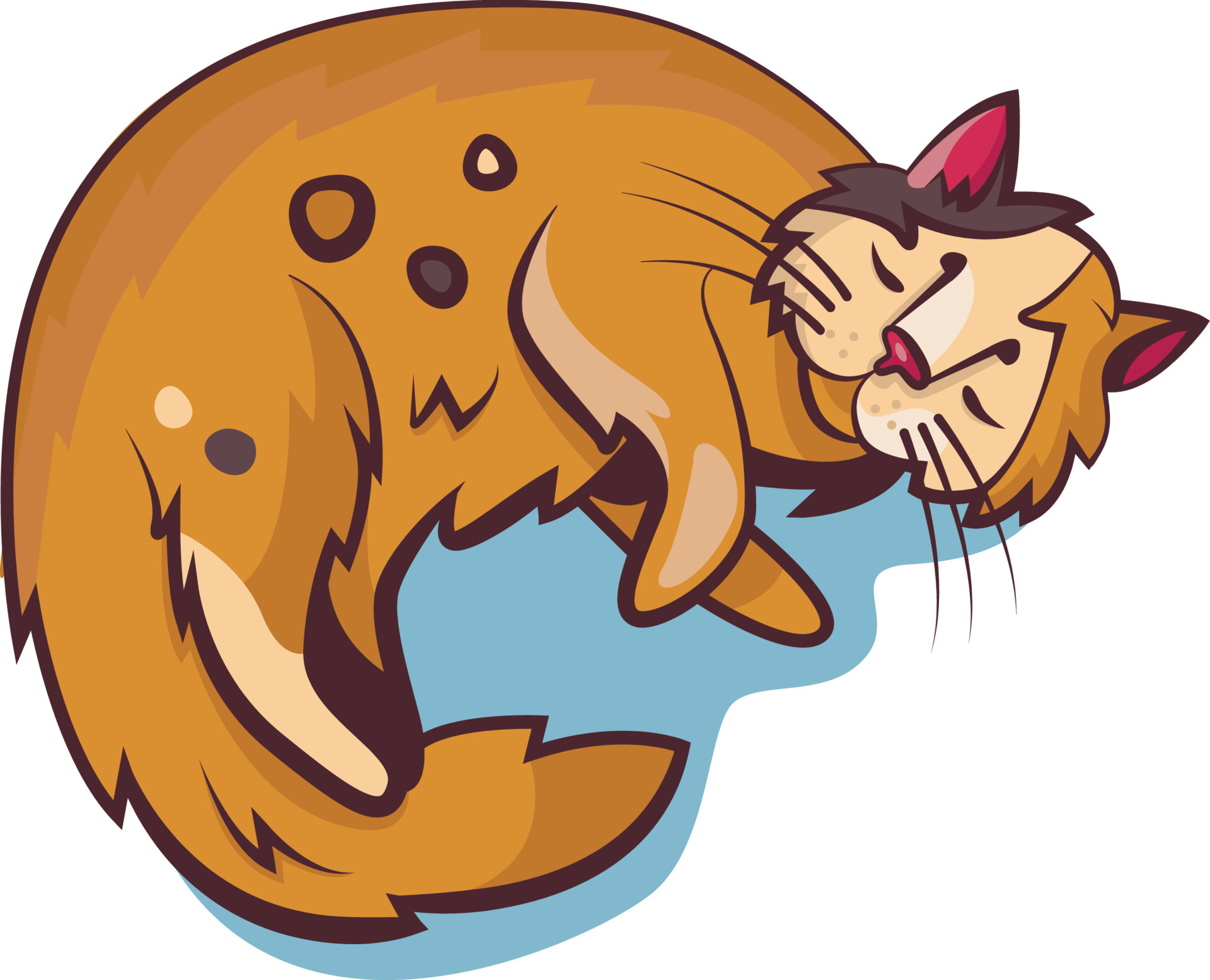 A sleeping cat. Vector illustration. 6449756 Vector Art at Vecteezy