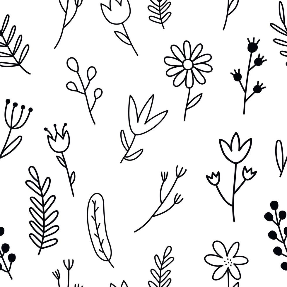 patrón transparente con flores. dibujar a mano flores negras. estilo garabato. Fondo blanco. ilustración vectorial 6449769 Vector en Vecteezy patrón transparente con flores. dibujar a mano flores negras. estilo garabato. Fondo blanco. ilustración vectorial 6449769 Vector en Vecteezy
