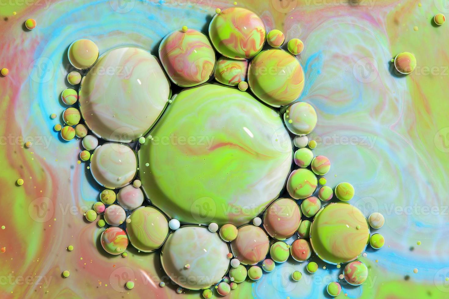 Macro photography of colorful bubbles photo